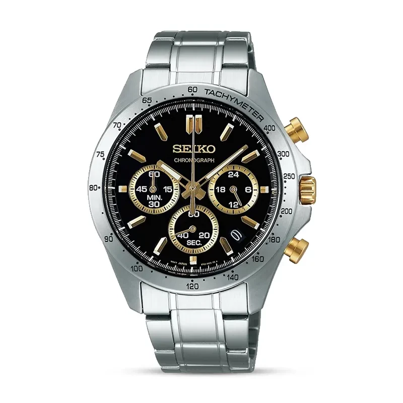 Seiko Spirit Chronograph Black Dial Men’s Watch | SBTR015